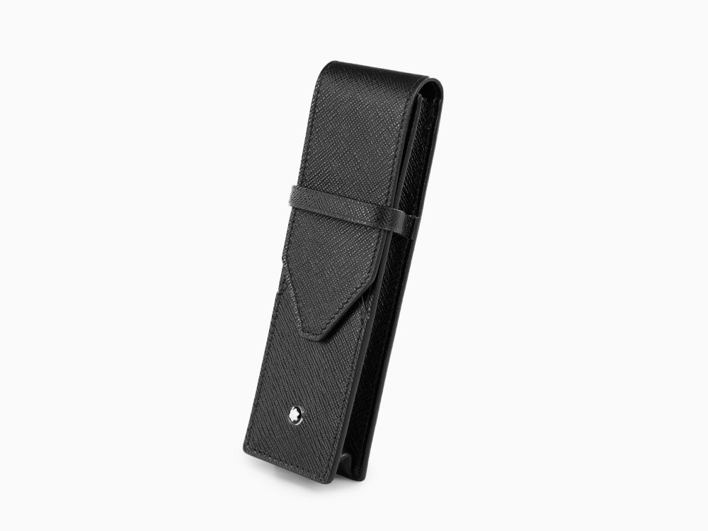 Montblanc Sartorial Pen Case, 2 Writing Instruments, Flap-over, Black, 130751