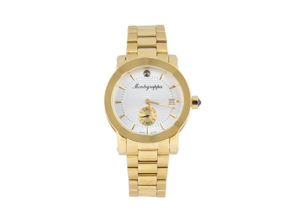 Montegrappa Nero Uno Ladies Quartz watch, Gold PVD, 36mm. 5 atm. IDLNWA14-Y