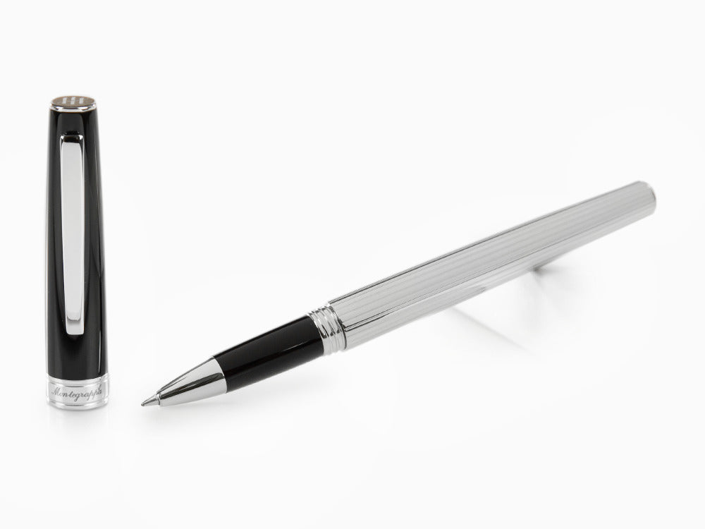 Montegrappa Armonia Duetto Rollerball pen, Steel, Black, ISA1MRAC