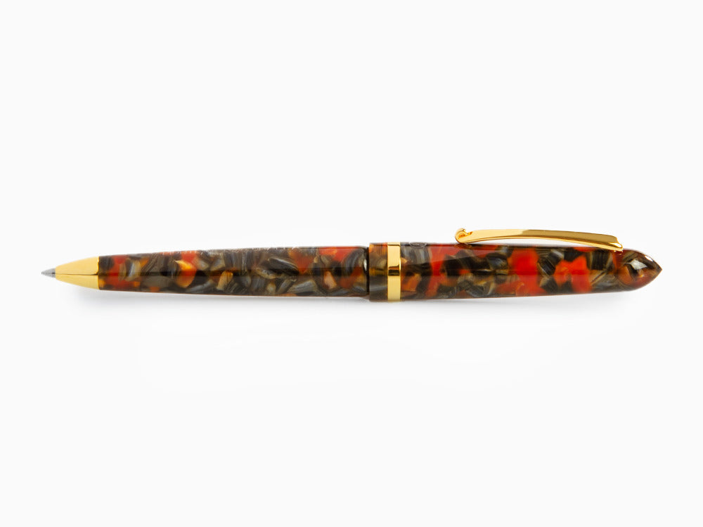 Montegrappa Venetia Plume Agate Ballpoint pen, Orange, Gold plated, ISVENBAJ