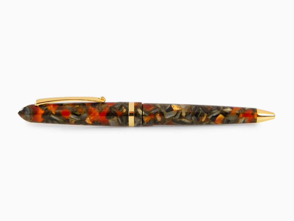 Montegrappa Venetia Plume Agate Ballpoint pen, Orange, Gold plated, ISVENBAJ