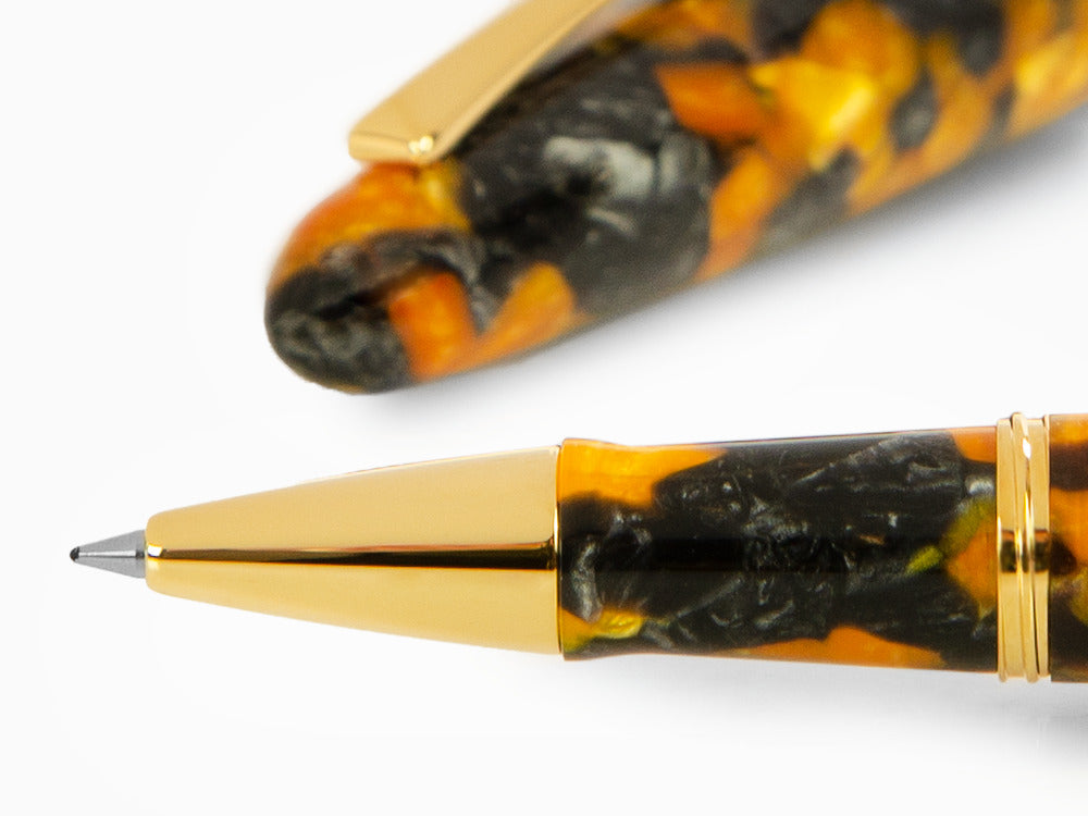 Montegrappa Venetia Havana Amber Rollerball pen, Gold plated, ISVENRAO