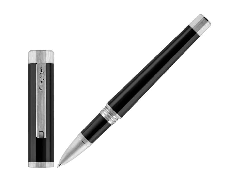Montegrappa Otto Rollerball pen, Acrylic Resin, Black, Palladium trim, ISZ8IRIP