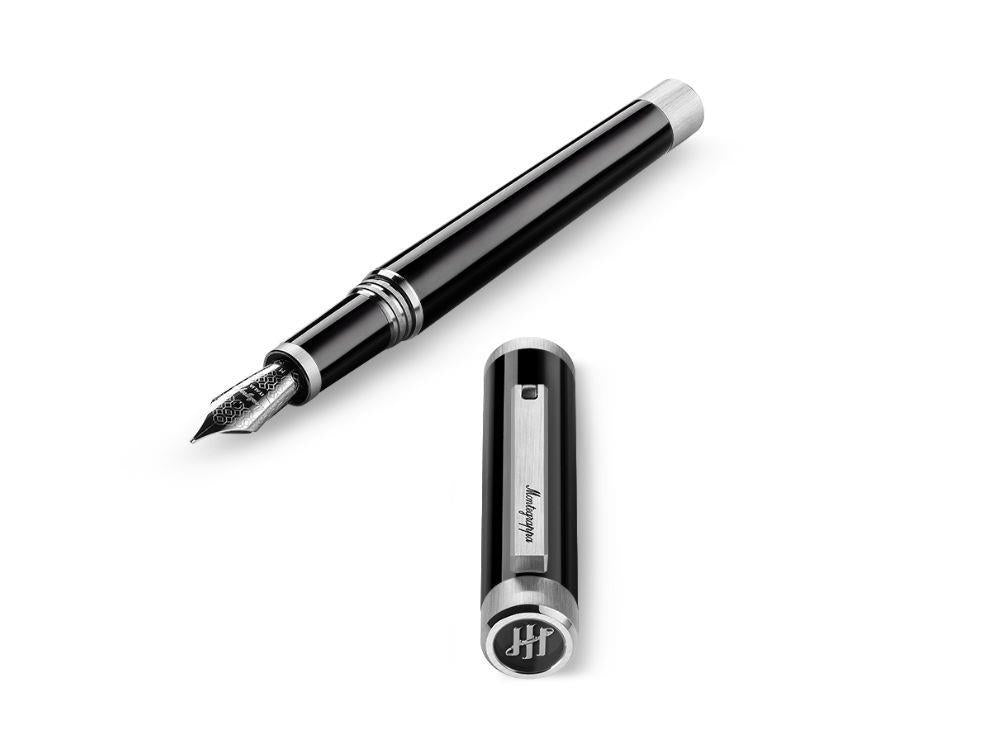 Montegrappa Zero Zodiac Caduceus Palladium Fountain Pen Nib Steel