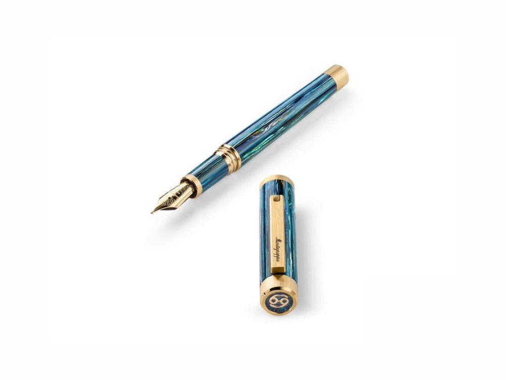 Montegrappa Zero Zodiac Cancer Fountain Pen, Steel, ISZEZ-IY-G9