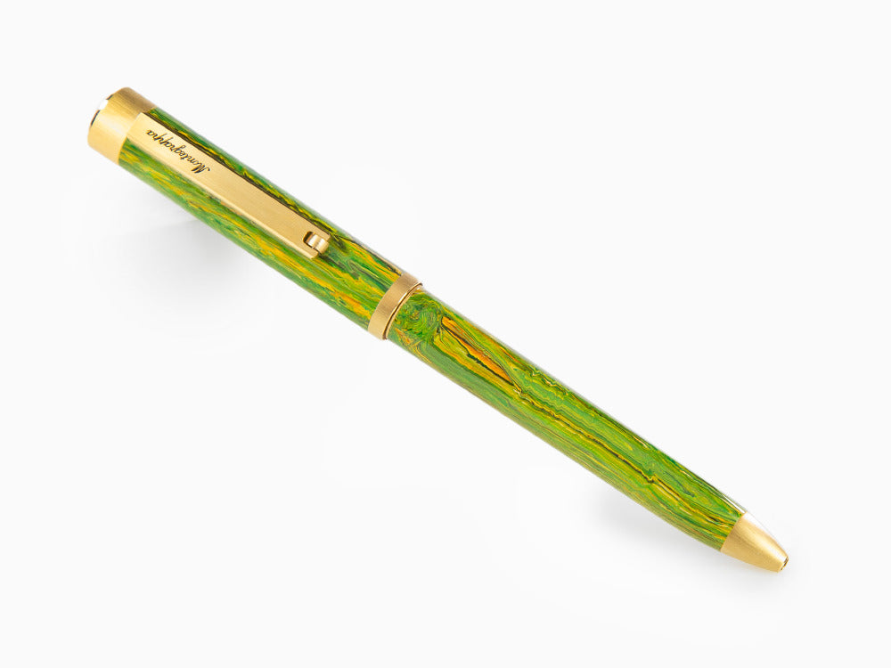 Montegrappa Zero Zodiac Gemini Ballpoint pen, Green, Gold plated, ISZEZBIY-G7