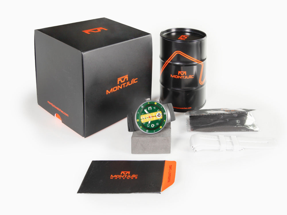 Montjuic Special Quartz Watch, Stainless Steel 316L, Green, 43 mm, MJ1.1108.B