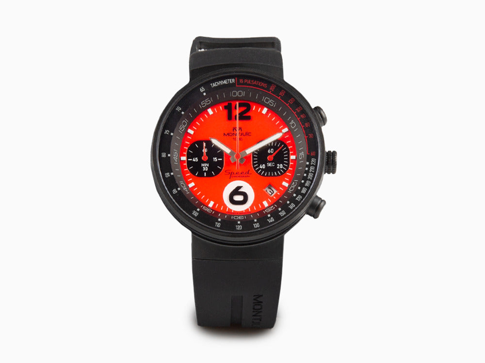 Montjuic Speed Chronograph Quartz Watch, Stainless Steel, Red, 45 mm, MJ2.0602.B