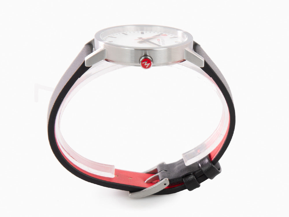 Mondaine Classic Quartz Watch, White, 40 mm, Leather strap, A660.30360.16SBB