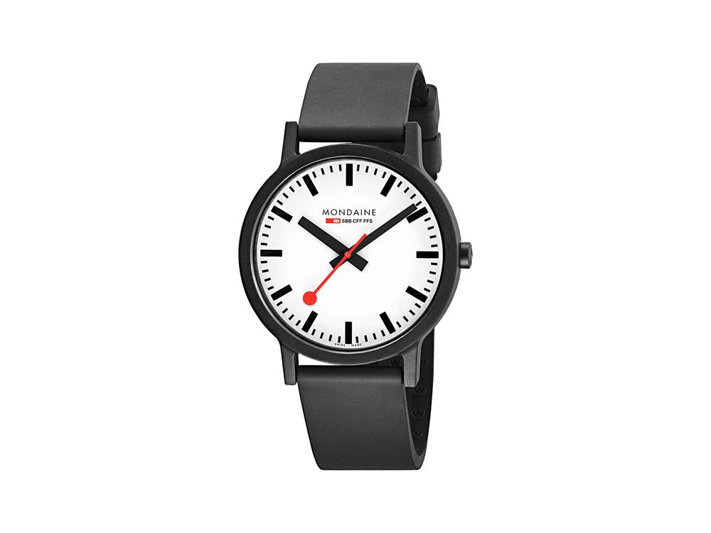 Mondaine Essence Quartz Watch, Ecological - Recycled, White, 41mm, MS1.41110.RB