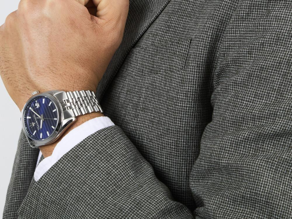 Maserati Attrazione Quartz Watch, Blue, 43 mm, Mineral crystal, R8853151028