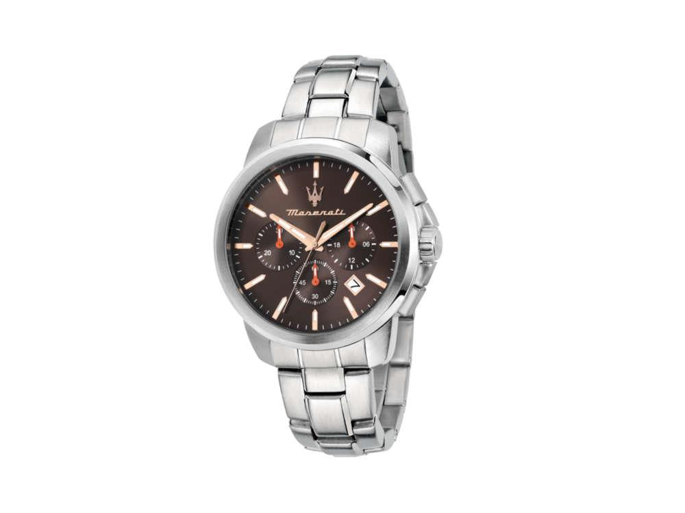 Maserati Successo Quartz Watch, Brown, 42 mm, Mineral crystal R8873621050