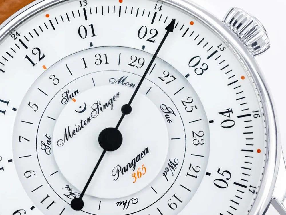 Meistersinger Pangaea Day Date Automatic Watch, 40 mm, White, PDD365901-SG03W