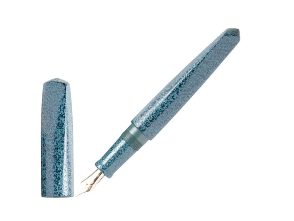 Nakaya Dorsal Fin Ver.2 Midori Ishime Fountain Pen Blue