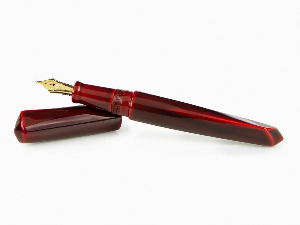 Nakaya Dorsal Fin Ver.2 Fountain Pen Aka-Tamenuri, Ebonite, Urushi