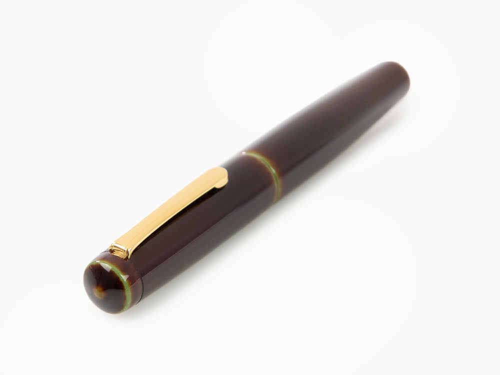 Nakaya Writer Fountain Pen Heki-Tamenuri, Piccolo, Two Tone Nib, Elastic