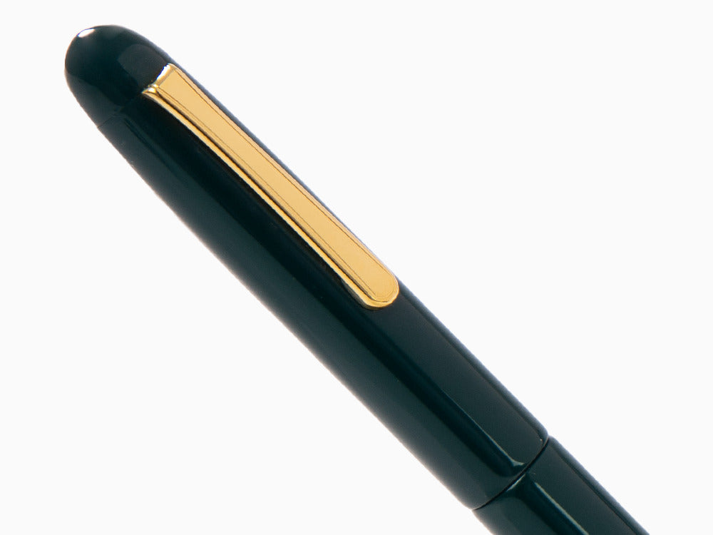 Nakaya Writer Long Fountain Pen Midori, Ebonite, Gold plated