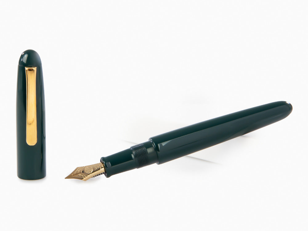 Nakaya Writer Midori Portable Fountain Pen, Ebonite and Urushi lacquer