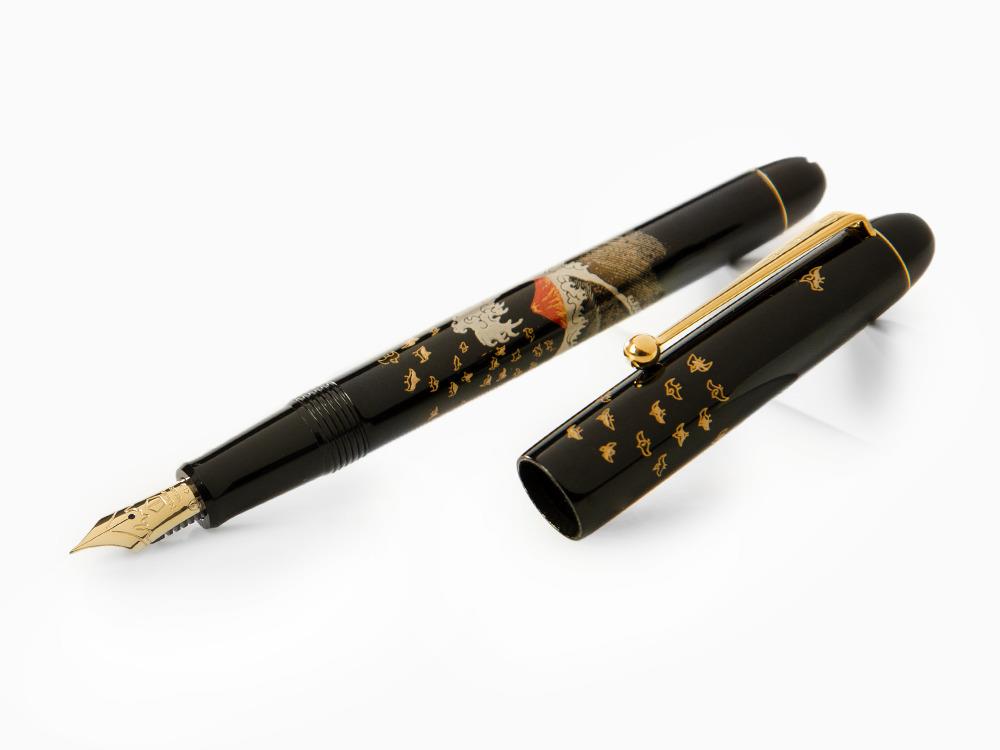 Namiki Nippon Art Mount Fuji and Wave Fountain Pen, FK-35SMFN