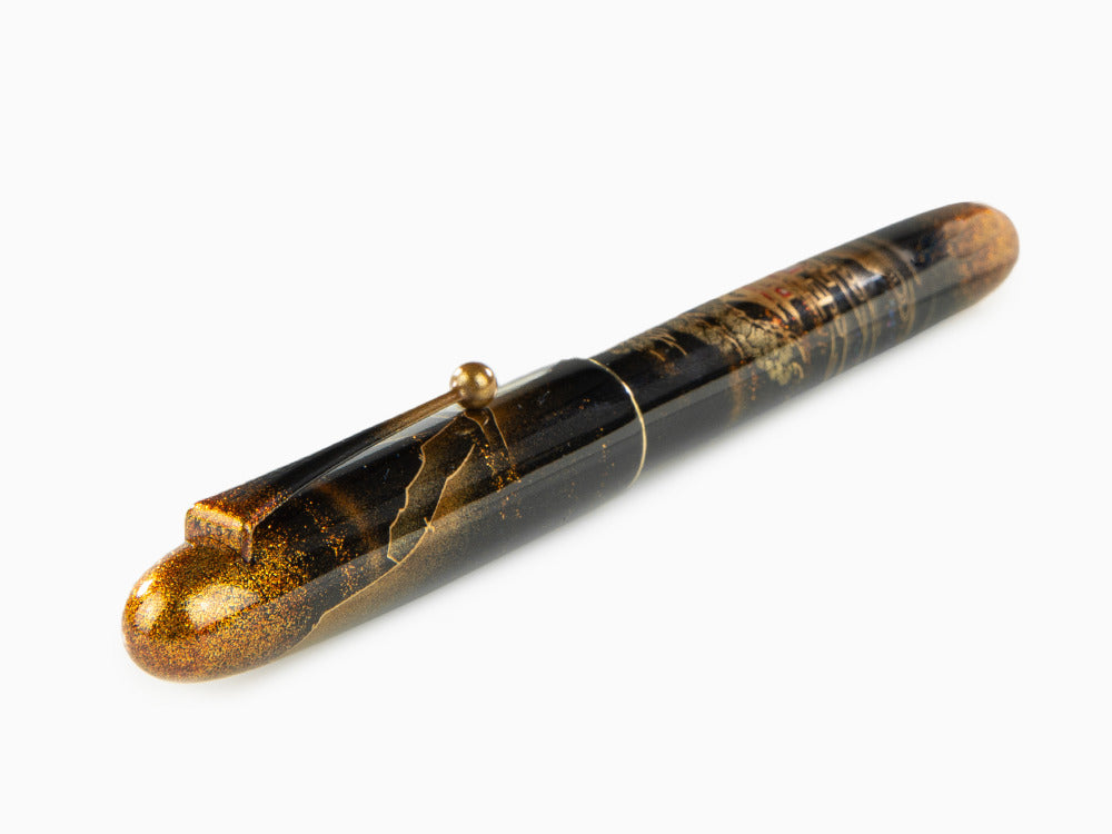 Namiki Yukari Royale Night Scene Fountain Pen, Urushi, Togidashi Maki-e