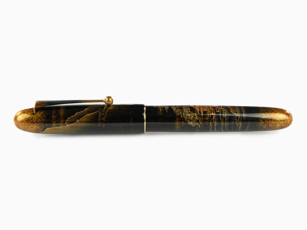 Namiki Yukari Royale Night Scene Fountain Pen, Urushi, Togidashi Maki-e