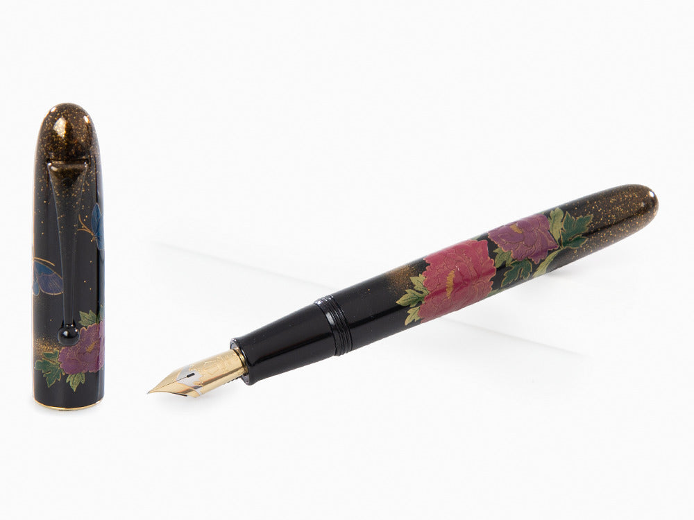 Namiki Yukari Royale Peony & Butterfly Fountain Pen, Togidashi Maki-e