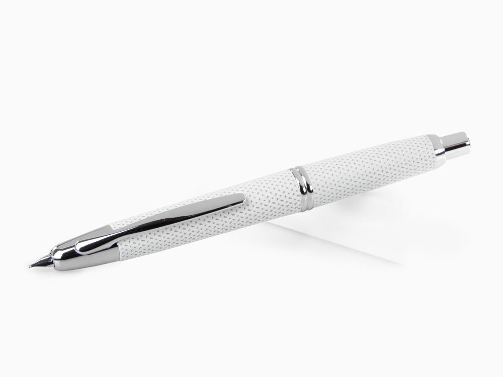 Pilot Capless Carbonesque Fountain Pen, White, FK-1500-GRAF-WHITE