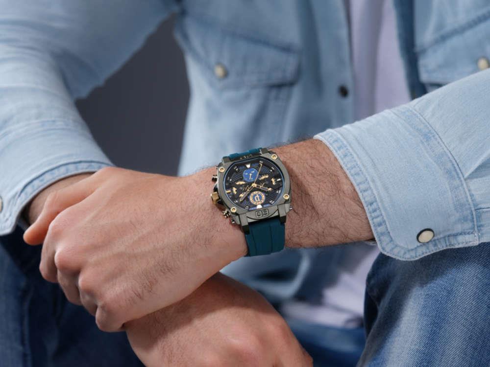 Police Norwood Navy Quartz Watch, PVD, 45 mm, Blue, PEWGQ0040001M