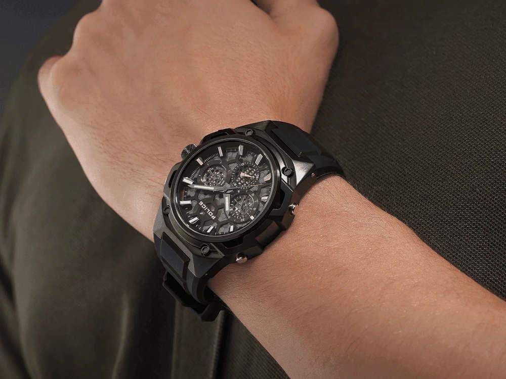 Police Challenger Quartz Watch, PVD, 46 mm, Black, PEWGQ0071901