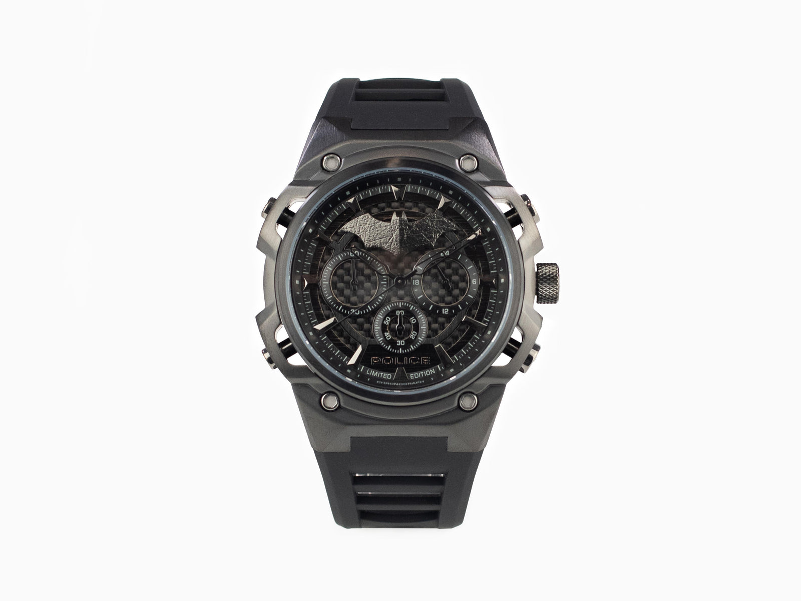 Police Crusader Quartz Watch & Batarang Bracelet Set Limited Ed. PEWGQ0089901
