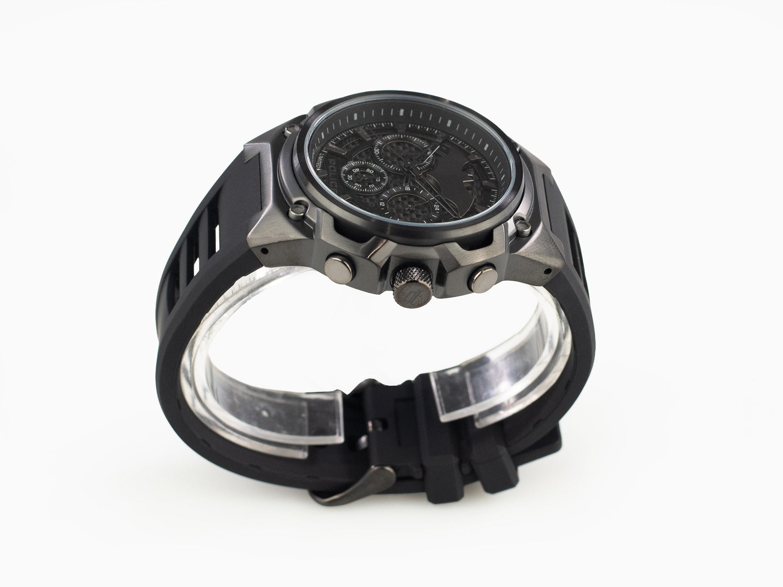 Police Crusader Quartz Watch & Batarang Bracelet Set Limited Ed. PEWGQ0089901