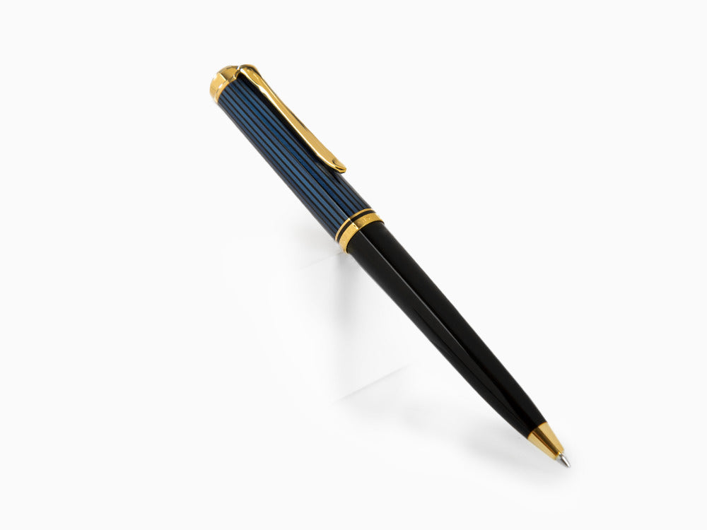 Pelikan K800 Ballpoint pen, Black and blue, Gold trim, 987842