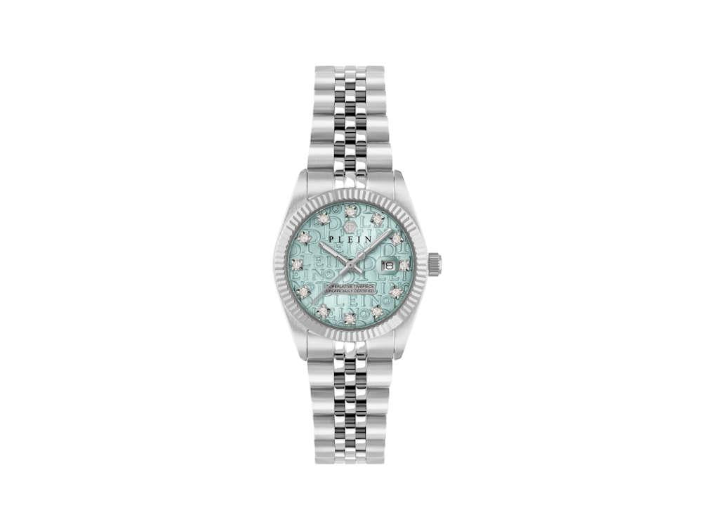 Philipp Plein Date Superlative Quartz Watch, Blue, 28 mm, PWNFA0225