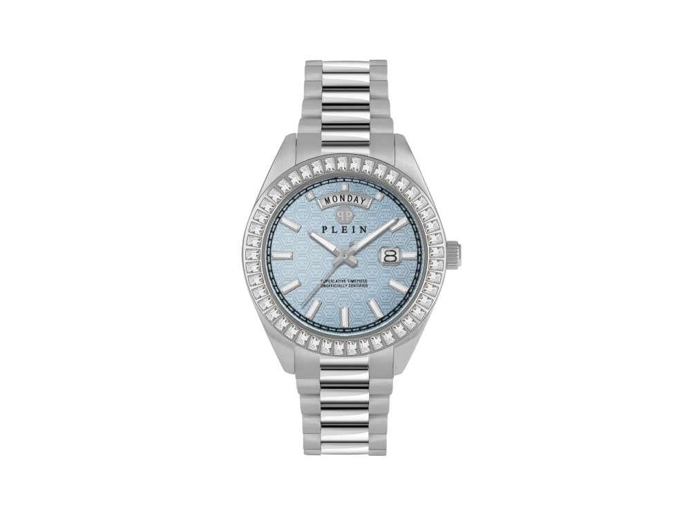 Philipp Plein Date Superlative Quartz Watch, Blue, 42 mm, PWPNA0524