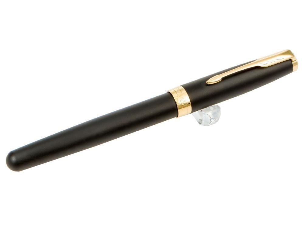 Parker Sonnet Fountain Pen, Lacquer, Gold Trim, Black, 1931517