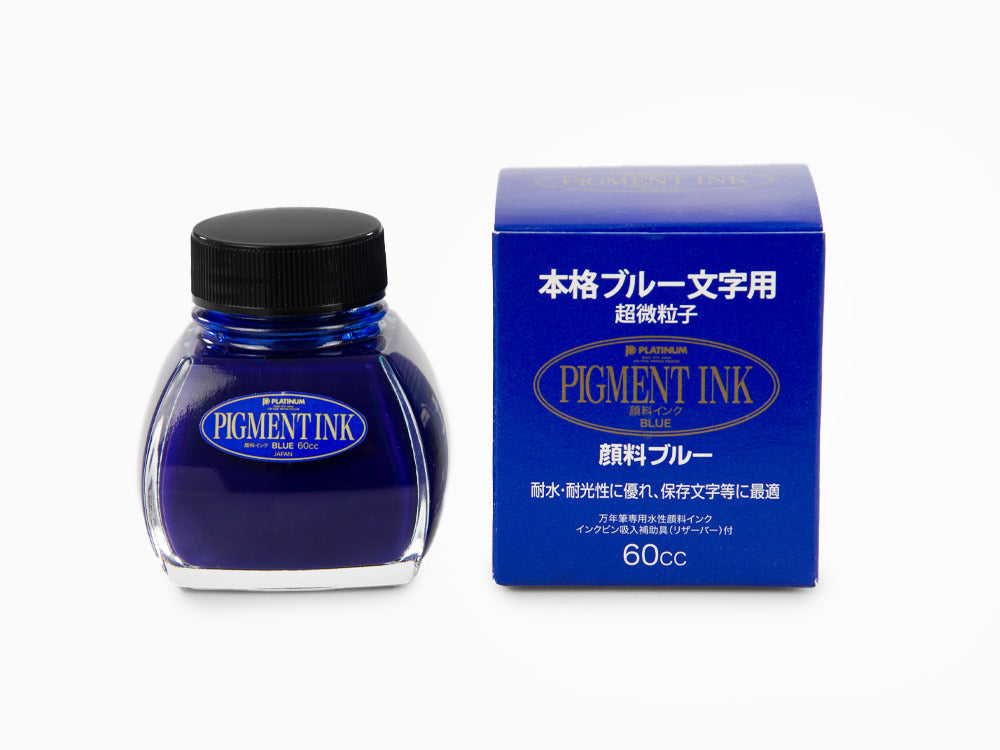 Platinum Ink Bottle, 60ml. Blue, Pigment ink