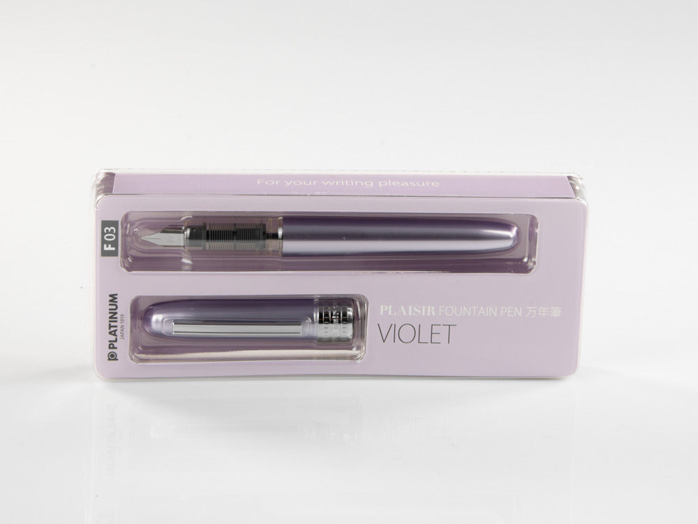 Platinum Plaisir Fountain Pen, Anodized aluminium, Violet, PGB-1000-28
