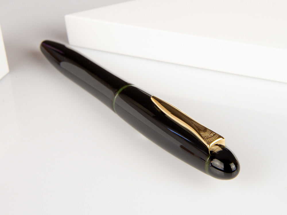 Platinum Izumo Fountain Pen, Green, Ebonite, Tamenuri PIZ-55000-27