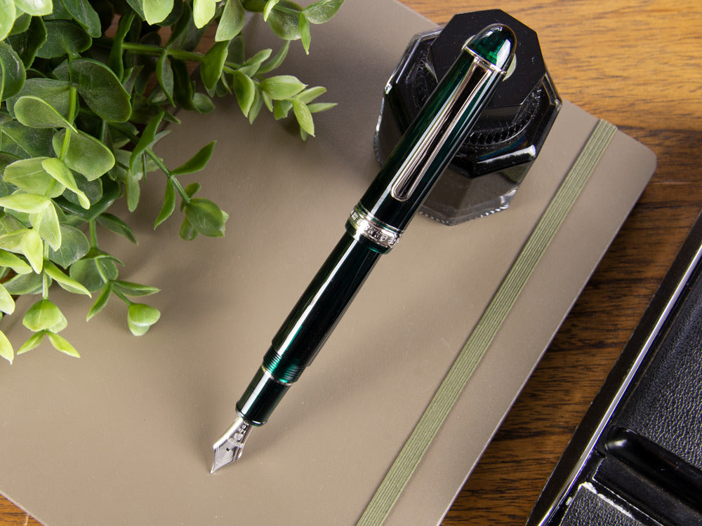 Platinum Century Laurel Green Fountain Pen, Resin, PNB-18000CR-41