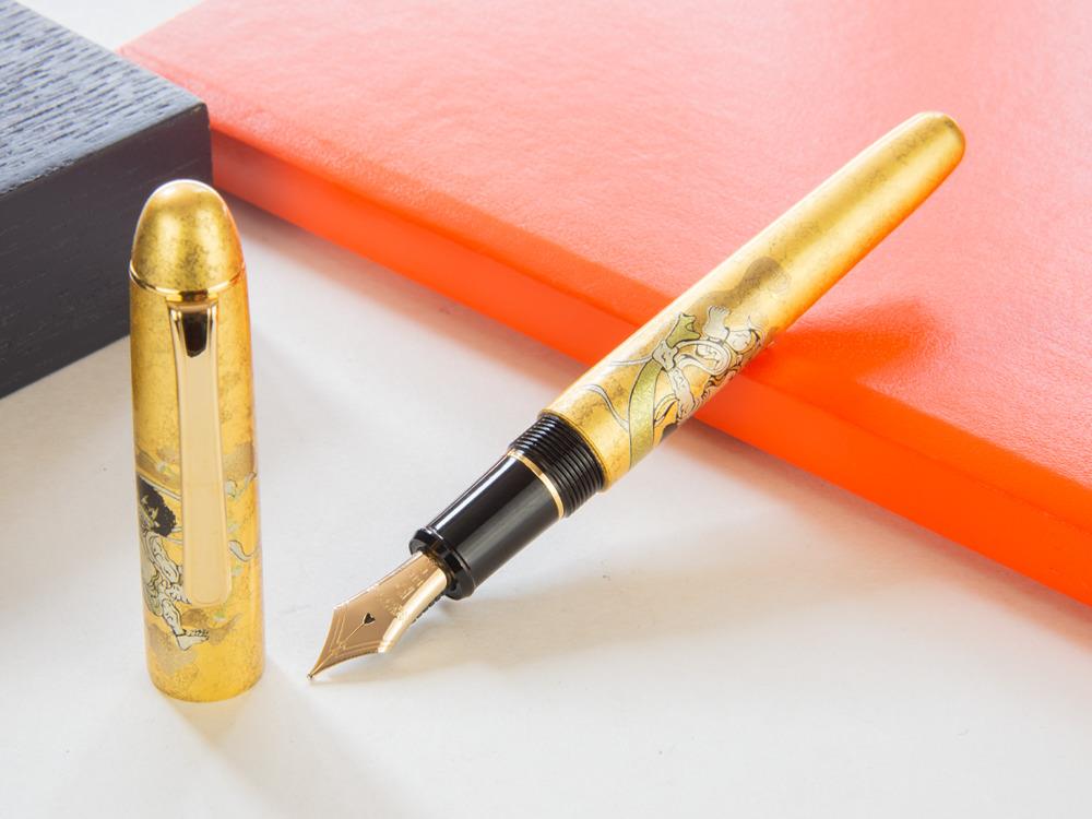 Platinum Kanazawa Maki-e Fujin Raijin Fountain Pen, PNB-35000H-3