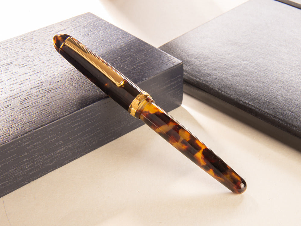 Platinum Celluloid Fountain Pen Tortoise Gold Trims - PTB-30000S-62