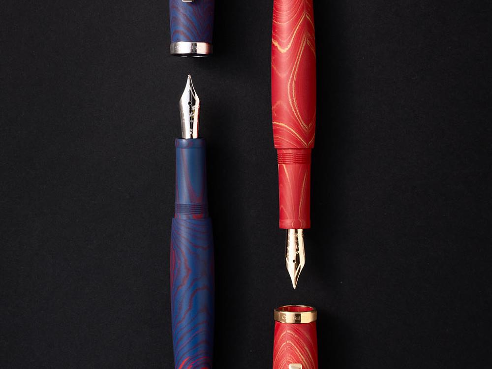 Scribo La Dotta Liber Fountain Pen, Ebonite, Red, 18k, DOTFP24YG1803