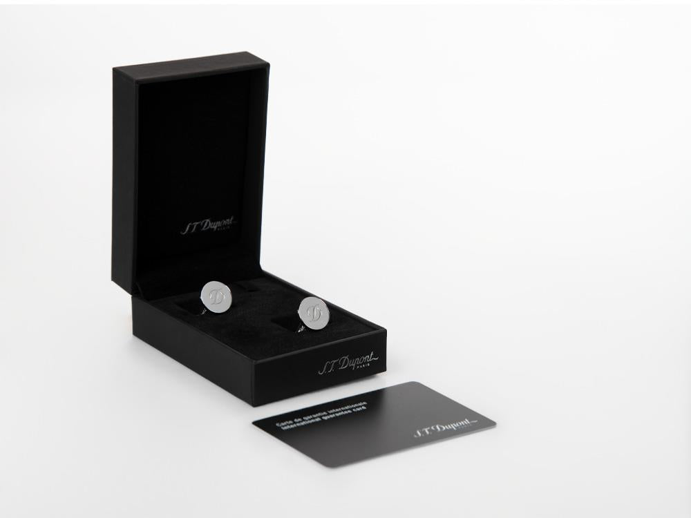 S.T. Dupont D Cufflinks, Silver, 005837