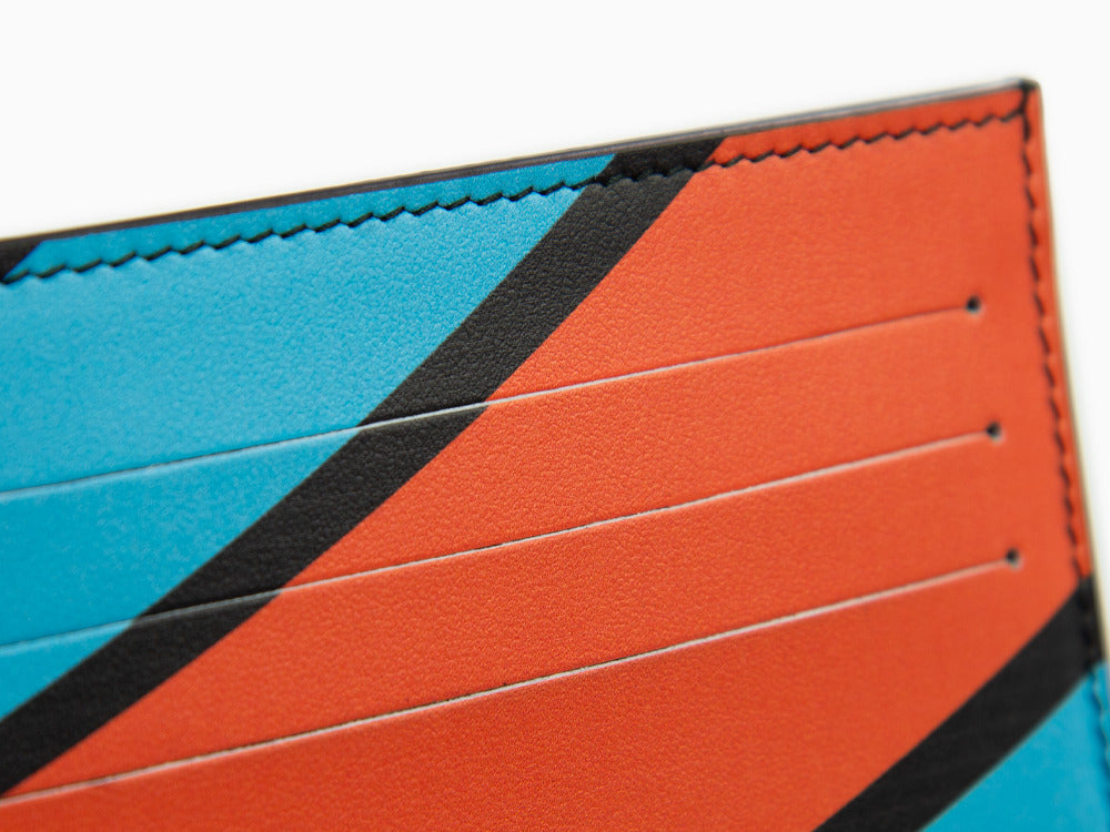 S.T. Dupont 24H Du Mans Credit card holder, Leather, Blue, 6 Cards, 161411