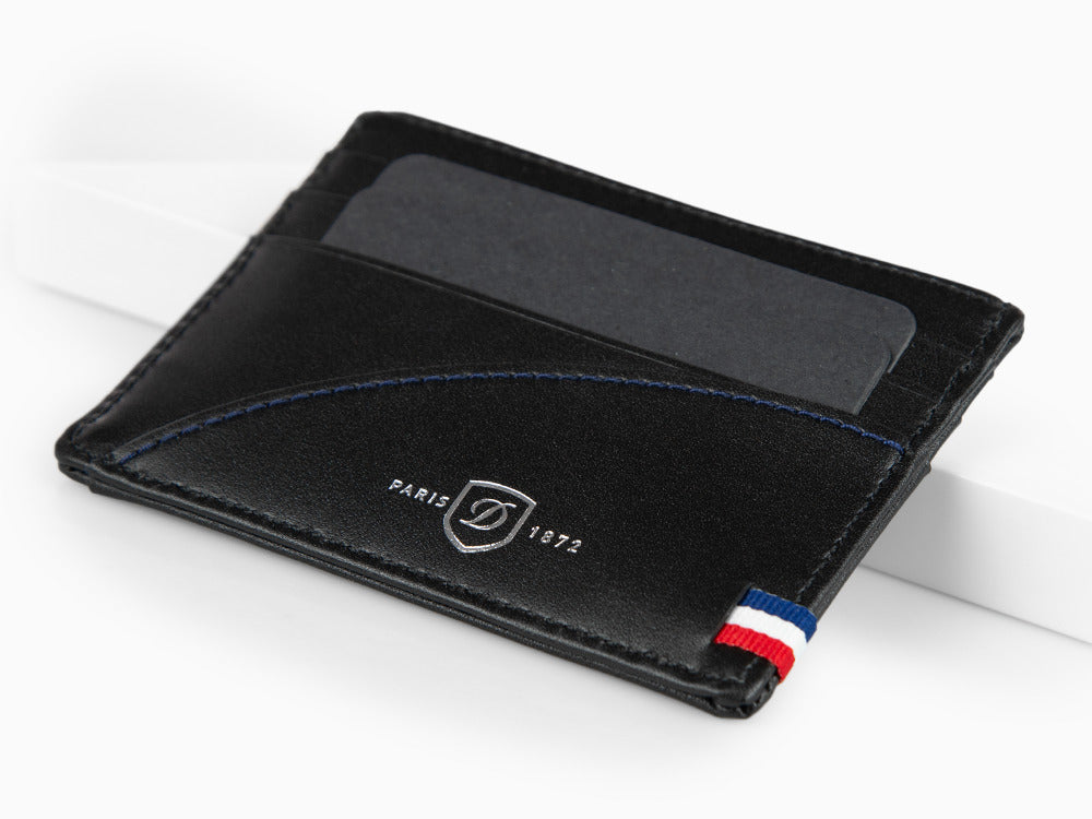 S.T. Dupont Défi Millennium Credit card holder, Leather, Black, 6 Cards, 172004
