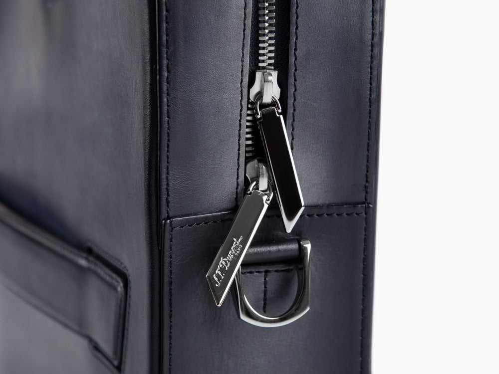 S.T. Dupont Le Grand Atelier Document case, Leather, Blue, Zip, 191365