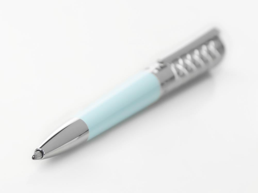 S.T. Dupont Liberté Ballpoint pen, Chrome Trim, Baby Blue, 465279