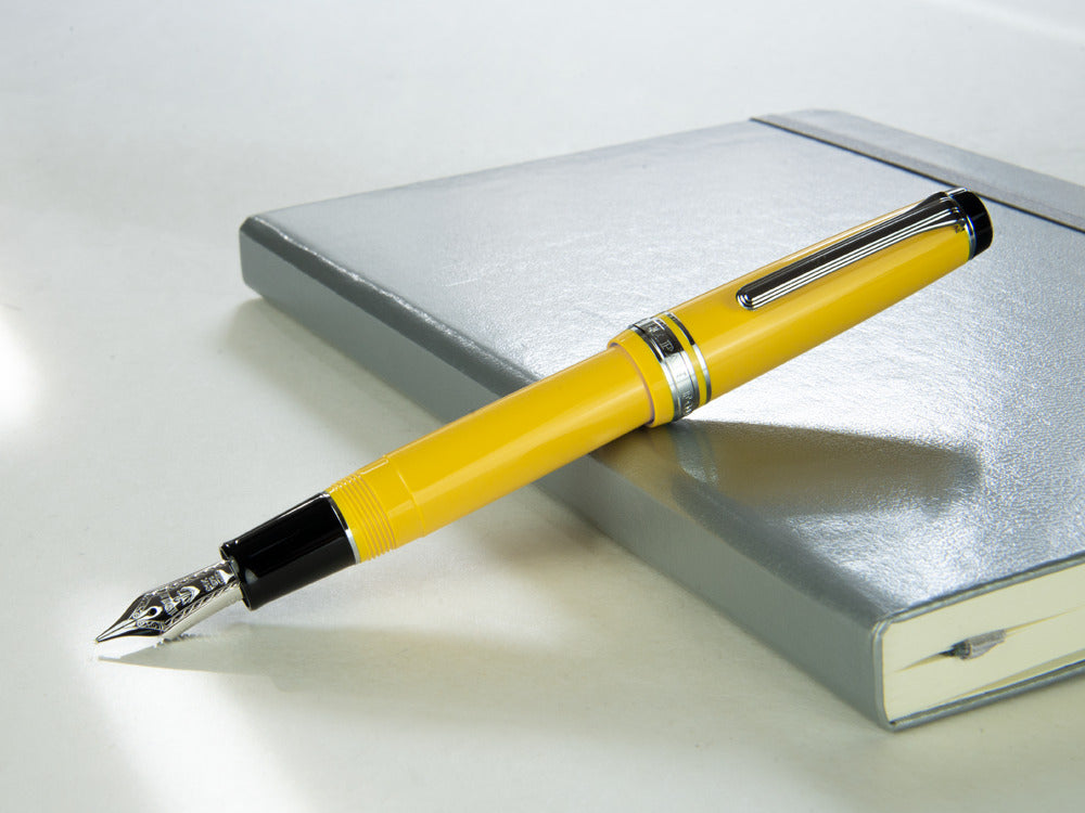Sailor ProfessionalGear Color Fountain Pen, Yellow, Chrome, 11-9280-470