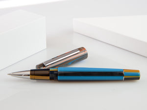 Tibaldi Infrangibile Peacock Blue Rollerball pen, Resin, Blue, INFR-358-RB