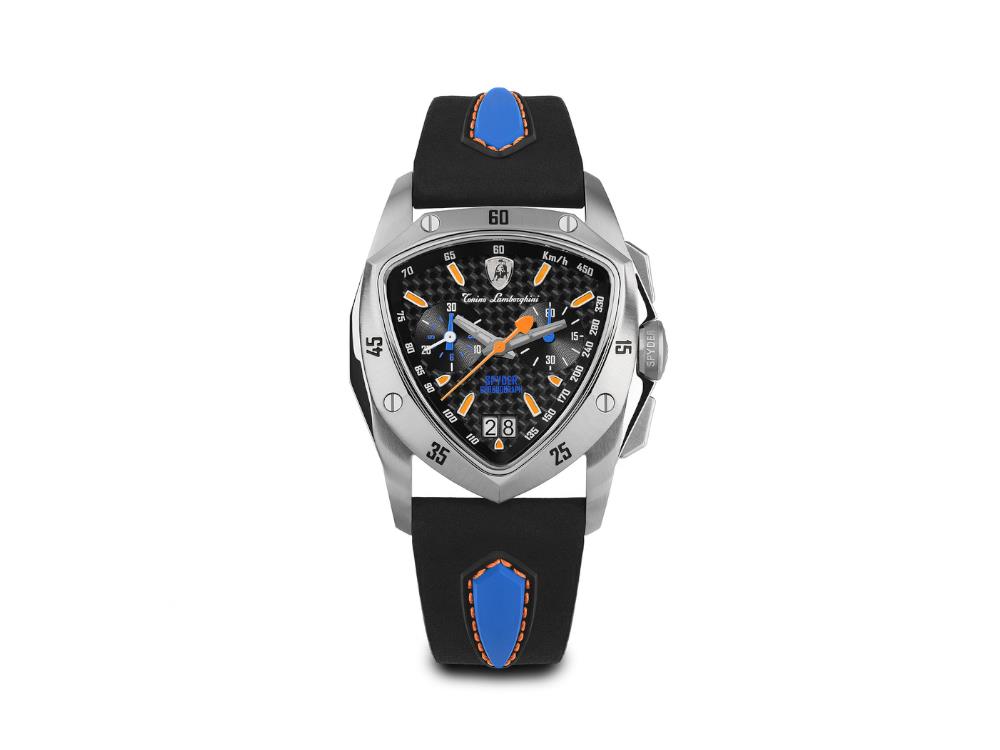 Tonino Lamborghini New Spyder Blue Orange Quartz Watch, 43 mm, Chrono, TLF-A13-4